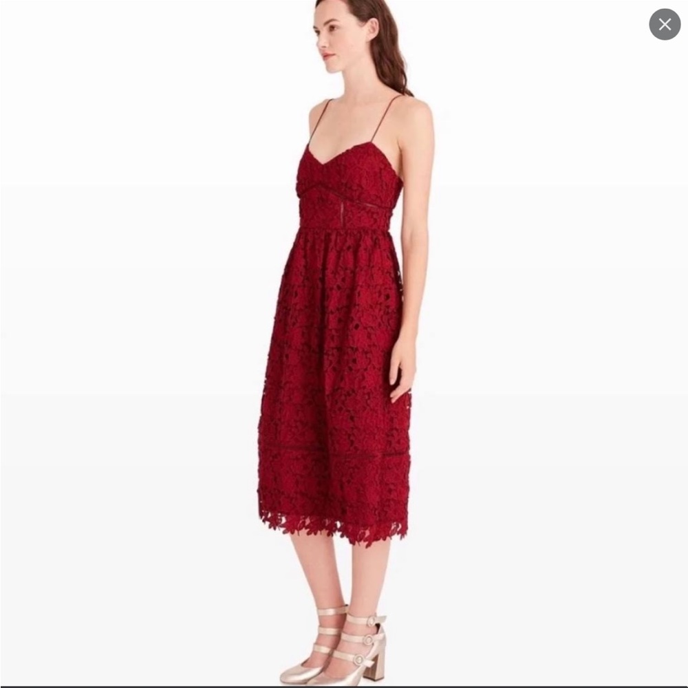 Burgundy Cherry Bolari Lace Cocktail Dress